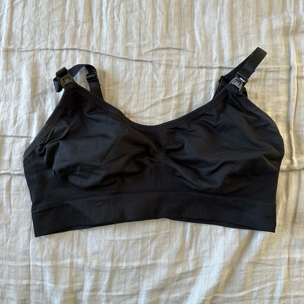 Black Seamless Nursing/Pumping Bra